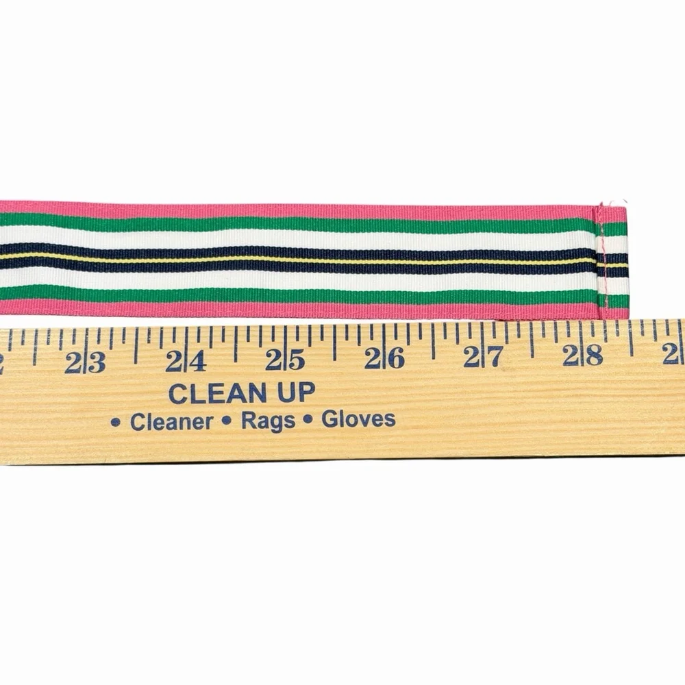 Polo Ralph Lauren Girls Size 6X Striped Web Belt Pink Green Navy Preppy D Ring‎